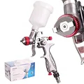 Produktbild: Auarita HVLP MINI Technologie Spritzpistole H-887 0,8 mm Düse Langlebig 125 ml Fassungsvermögen zum Lackieren DREI Einstellmodi Sehr effizient Gut für schwere Materialien