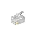 Produktbild: Goobay 50249 RJ10 Westernstecker für Flachkabel, 4 Polig, Zum Crimpen an Telefonflachkabel, Ungeschirmte Version