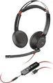 Produktbild: HP Inc. Poly Blackwire 5220 - Headset - On-Ear - kabelgebunden - USB-C, 3,5 mm Stecker - Schwarz - Zertifiziert für Skype für Unternehmen, Cisco Jabber Certified, Avaya Certified, Zertifiziert für Microsoft Teams, Zoom Certified, UC-zertifiziert, Works With Chromebook Certified (8X231AA)