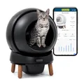 Produktbild: PetSafe ScoopFree SmartSpin Selbstreinigende Katzentoilette – Moderne Geruchskontrolle – App-gesteuert mit Gesundheitsüberwachung – Für Jede Streu geeignet – Bis zu 2 Wochen automatische Reinigung