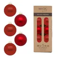Produktbild: Weihnachtskugeln Glas 6cm 20 Stück - matt & glänzend - Christbaumkugeln Weihnachtsbaumkugeln für Weihnachten - Christbaumschmuck & Weihnachtsbaumschmuck Classic Chianti