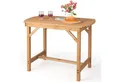 Produktbild: COSTWAY Gartentisch Esstisch, Holztisch, aus Massivholz, 100 x 60 x 75 cm, mit Schirmloch