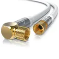 Produktbild: Primewire SAT-Kabel, Koax, F-Stecker, HDTV SAT Koax Kabel 90° gewinkelt, 4fach Schirmung, 135dB, 75Ohm - 12,5m
