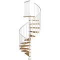 Produktbild: Dolle Spindeltreppe Montreal Buche/weiß 252-282cm Geschosshöhe Ø140cm