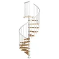 Produktbild: Dolle Spindeltreppe Montreal Buche/weiß 252-282cm Geschosshöhe Ø140cm
