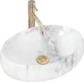Produktbild: Rea Aufsatzwaschbecken Linda Granit Oval White