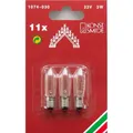 Produktbild: 3er Ersatzbirnen für 11er Leuchter klar 23V 3W E10 Konstsmide 1074-030 xmas