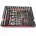 Produktbild: Würth Zebra Steckschlüsselsatz 108 Teile Ratsche 1/2 Einlage