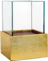 Produktbild: VIVANNO Windlicht Deko- Kerzenhalter viereckig CANDELITA Gold Hochglanz 20x20x29 cm