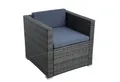 Produktbild: ESTEXO Gartenstuhl Polyrattan Loungesessel Gartensessel Rattan Sessel Anthrazit-Grau