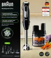 Produktbild: Braun Stabmixer-Set MultiQuick5 Pro  8 in 1 schwarz/Edelstahl 1000W MQ55755M