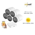 Produktbild: revolt 5er-Set Heizkörperthermostate mit App, Sprachsteuerung, ZigBee-Gateway