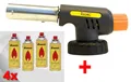 Produktbild: Bunsenbrenner Double 2in1 Flammspritzpistole + 4x Gaskartusche 227g NEU