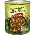 Produktbild: ERASCO Westfälischer Linsen-Eintopf (1 x 800g), In rund 5 Minuten fertig – Mit entereifem Gemüse – Ohne Schnickschnack – Einfach lecker