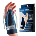Produktbild: Actesso Neopren Daumenbandage – Daumenschiene in Einheitsgröße zur Linderung bei De Quervain, Sehnenscheidenentzündung, Arthrose, Schnappdaumen, Verstauchungen (Blau, Einheitsgröße, Links)