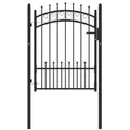 Produktbild: vidaXL Zauntor mit Spitzen Stahl 100x125 cm Schwarz