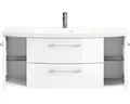 Produktbild: Badmöbel-Set Cassca Sprint BxT 121 x 46,2 cm Frontfarbe weiß hochglanz 2-teilig