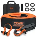 Produktbild: VEVOR Abschleppgurt aus Polyester, 7,6 cm x 9,1 m (16329 kg), Windengurt, dreifach verstärkte Schlaufe, Bergegurt 5,1 cm Anhängerkupplungsaufnahme 1,9 cm D-Ring-Schäkel (2 Stück) Aufbewahrungstasche