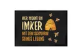 Produktbild: speecheese Fußmatte Hier wohnt ein Imker mit dem Schwarm seines Lebens Fußmatte XL Bienen