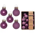 Produktbild: 25 Weihnachtskugeln Glas 2cm matt & glänzend Christbaumkugeln Weihnachtsbaumkugeln Mini Christbaumschmuck Weihnachtsbaumschmuck Deko Wild Mauve
