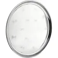 Produktbild: Runde Servierplatte/Serviertablett aus hochwertigem 18/10-Edelstahl in Silber Groß - Silber