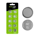 Produktbild: Green Cell CR1620 Lithium Batterie 3V – 10er Pack Knopfzellen mit 70mAh – Kompatibel mit Autoschlüssel, Waagen, Uhren, Mainboards – langlebig & sofort einsatzbereit