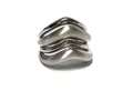 Produktbild: Edelschmiede925 Silberring Ring 925 Silber rhodiniert matt glanz Bandring modern durchbrochen #61