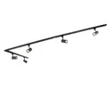 Produktbild: QAZQA - Modern Modernes Schienensystem I Spotlight I Deckenspot I Deckenstrahler I Strahler mit 5-flammig Spot I Spotlight I Deckenspot I Deckenstr... - Schwarz