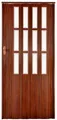 Produktbild: Standom Falttür Schiebetür Tür Mahagoni + Fenster Schloss H.203cm Türbreite bis 100 cm (1 Karton, 1-St., 1 Set), teils vormontiert