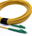 Produktbild: Elfcam® - 2m Glasfaserkabel LC/APC auf LC/APC Simplex Singlemode 9/125µm LSZH, FTTH LWL Patchkabel, Kompatibel mit Deutscher Telekom (2M)