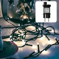 Produktbild: LED Lichterkette außen kaltweiß mit 80 LED, Lichterkette mit Stecker und Timer