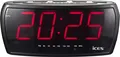 Produktbild: iCES Uhrenradio FM PLL Schwarz Dual Alarm LED 2 Weckzeiten Timer Modern