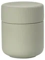 Produktbild: Zone Denmark Ume Keramikdose mit Deckel fürs Bad, Deko Badezimmer, Badezimmer Organizer, Hübsche Dose für Aufbewahrung, aus Keramik, Durchm. 8,3 cm, Höhe 10,3 cm, Eucalyptus Green (Grün)