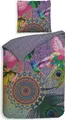 Produktbild: ZO! Home Renforcé Bettwäsche Digital - Kolibri - Mandalas, grau 155 x 220 cm Kolibri, bunte Mandalas auf grauem Hintergrund