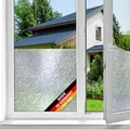 Produktbild: d-c-fix Fensterfolie Snow - 45 cm x 1,5 m – statische Sichtschutzfolie mit modernem Muster für Glasflächen – selbsthaftend, blickdicht, dekorativ