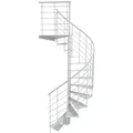 Produktbild: Minka Spindeltreppe Milano 42 - 300,3cm Geschosshöhe Weiß 120cm Durchmesser