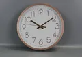 Produktbild: Geschmackvolle Wanduhr 30,5cm Rosé Gold Wall Clock Uhr arabische Ziffern NX-RG