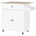 Produktbild: Homcom Kücheninsel, Weiß, Metall, Nachbildung, einzeln stellbar,Küche mit Insel, 42x87x106 cm, Küchen, Küchenmöbel, Kücheninseln