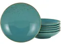 Produktbild: Creatable 22 cm, Water, 22041, Serie Nature Collection, 6-teiliges Geschirrset, Suppenteller aus Steinzeug, spülmaschinen-und mikrowellengeeignet, Qualitätsproduktion, wasserblau
