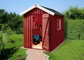 Produktbild: Weka Gartenhaus Schwedenhaus Gr.1, sägerauh, rot 162 x 168 cm