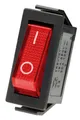 Produktbild: Wippschalter Wippenschalter Rot beleuchtet 250V 15A An/Aus, 2 Schaltstellungen