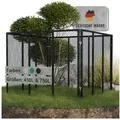 Produktbild: Heimfleiss® Komposter Metall Komposter 450L/750L – verzinkt & pulverbeschichtet, BxTxH: 100x100x75 cm, 750 l, Robuster Gartenkomposter mit Stecksystem für nachhaltige Kompostierung schwarz 750 l | 100 cm x 75 cm x 100 cm