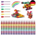 Produktbild: , 21 Stück Wachsmalstifte, Stapelbare stifte kinder mitgebsel, ideal als