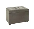 Produktbild: HAKU Sitztruhe anthrazit, MDF, Textilgewebe - Maße: B 58 cm x H 42 cm x T 39 cm, Style: Art Deco