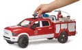 Produktbild: Bruder Spielzeug 02544 RAM Feuerwehreinsatzwagen Feuerwehr Auto mit Spritze Neu