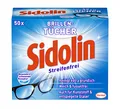 Produktbild: Sidolin Brillenputztücher (50 Stück), feuchte Reinigungstücher für Brillen, Displays, Bildschirme, reinigen mühelos und fusselfrei, optimal für unterwegs