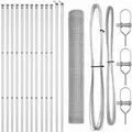 Produktbild: vidaXL Zaunpfosten Silber 25 x 1,2 m 13 mm Maschen Stahl 3352958