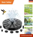 Produktbild: Eleganter Solar Springbrunnen für Garten - 6 Sprüheffekte für Teich & Vogelbad