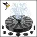 Produktbild: Solar Springbrunnen für Garten – Solarbetriebene Pumpe mit 6 Sprühmustern, 16 cm