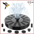 Produktbild: Solarbrunnen Garten Pumpe mit 6 Sprüheffekten, 16 cm Solar Wasserpumpe schwarz